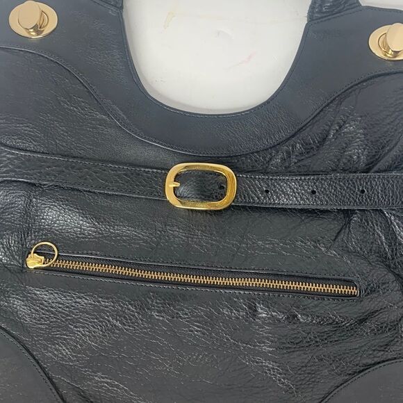 Foley & Corinna black pebbled leather jet setter shoulder bag - Picture 3 of 12